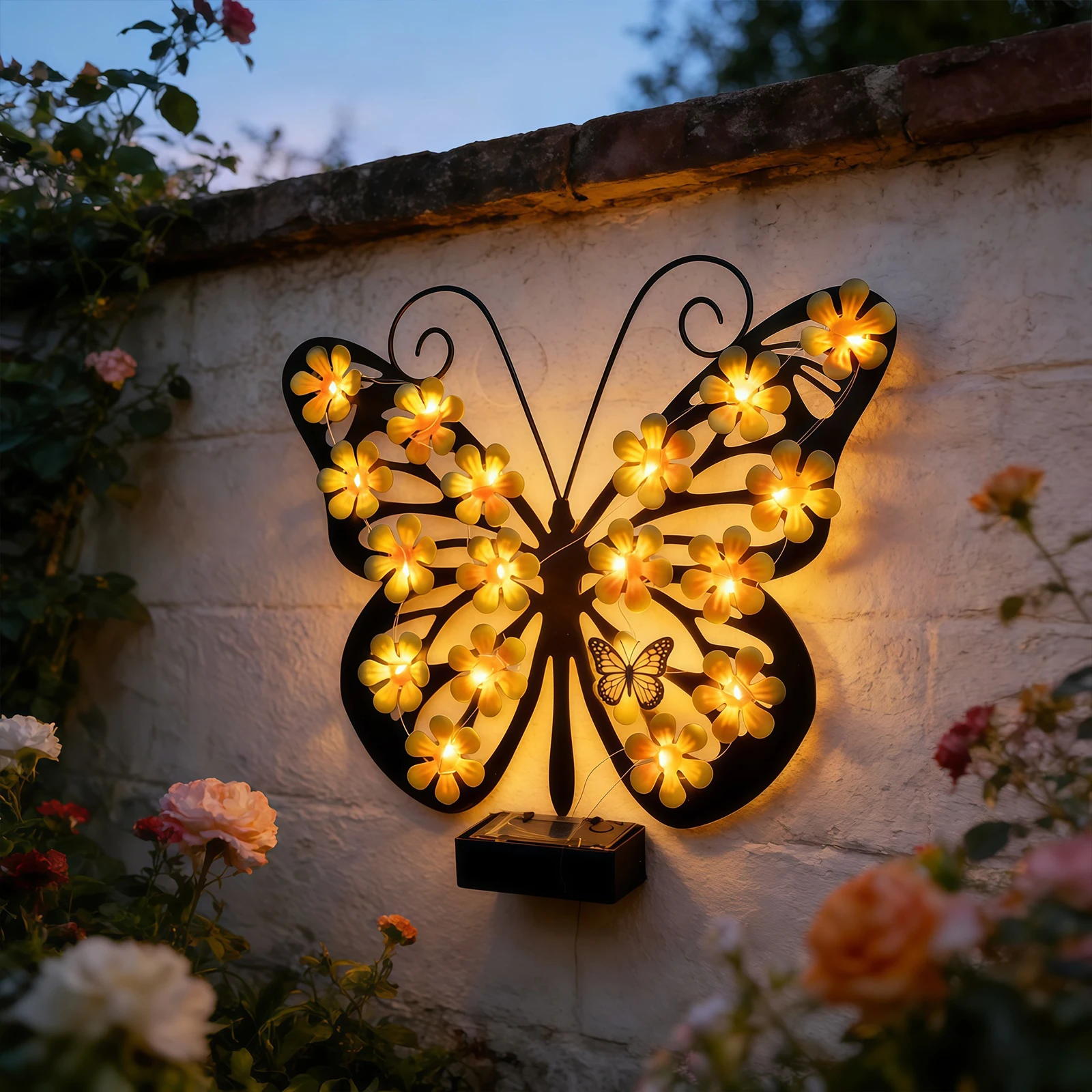 Solar Butterflies Lights Decoration Weather Resist Butterfly Flower Garden Lamps Waterproof for Garden Patio Porch Yard