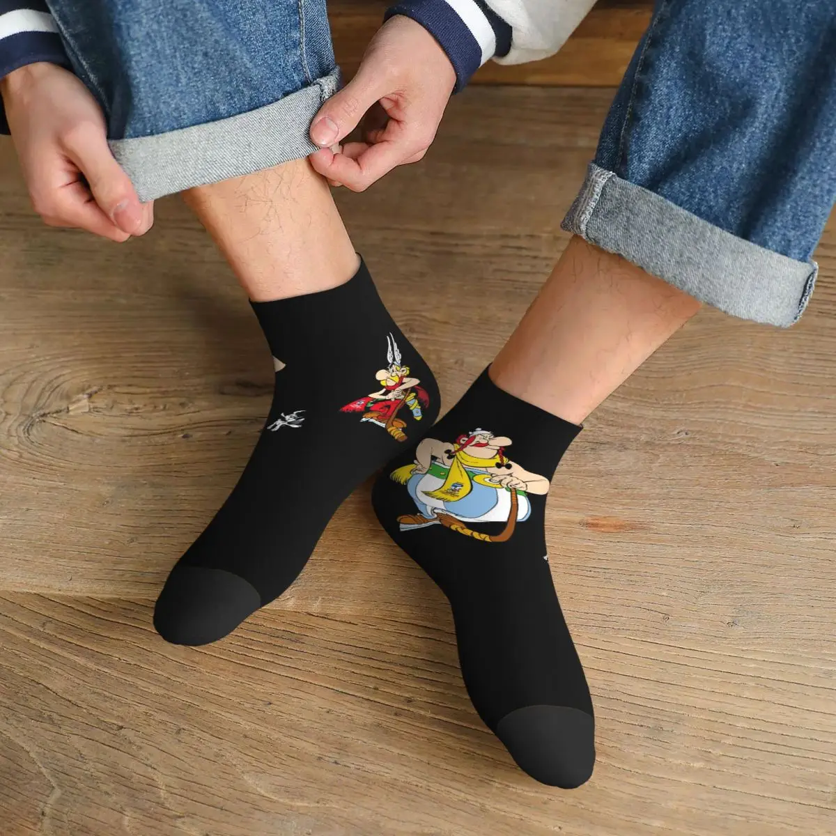 

Носки Астерикс и Обеликс Dogmatix, чулки высокого качества в стиле Харадзюку, всесезонные носки, аксессуары для мужчин и женщин, подарок на день рождения