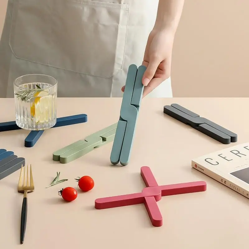 سيليكون X على شكل وسادة مقاومة للحرارة قابلة للطي عدم الانزلاق وعاء عموم حصيرة مفرش طاولة طبق لوحة الصليب حامل المطبخ #1