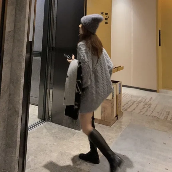 

Sweaters Jumpers Pullovers Women Pullover Y2K 2000S Pretty Western Style Fair Isle Cut Athletic Leopard Outdoors Tops Fur Collar