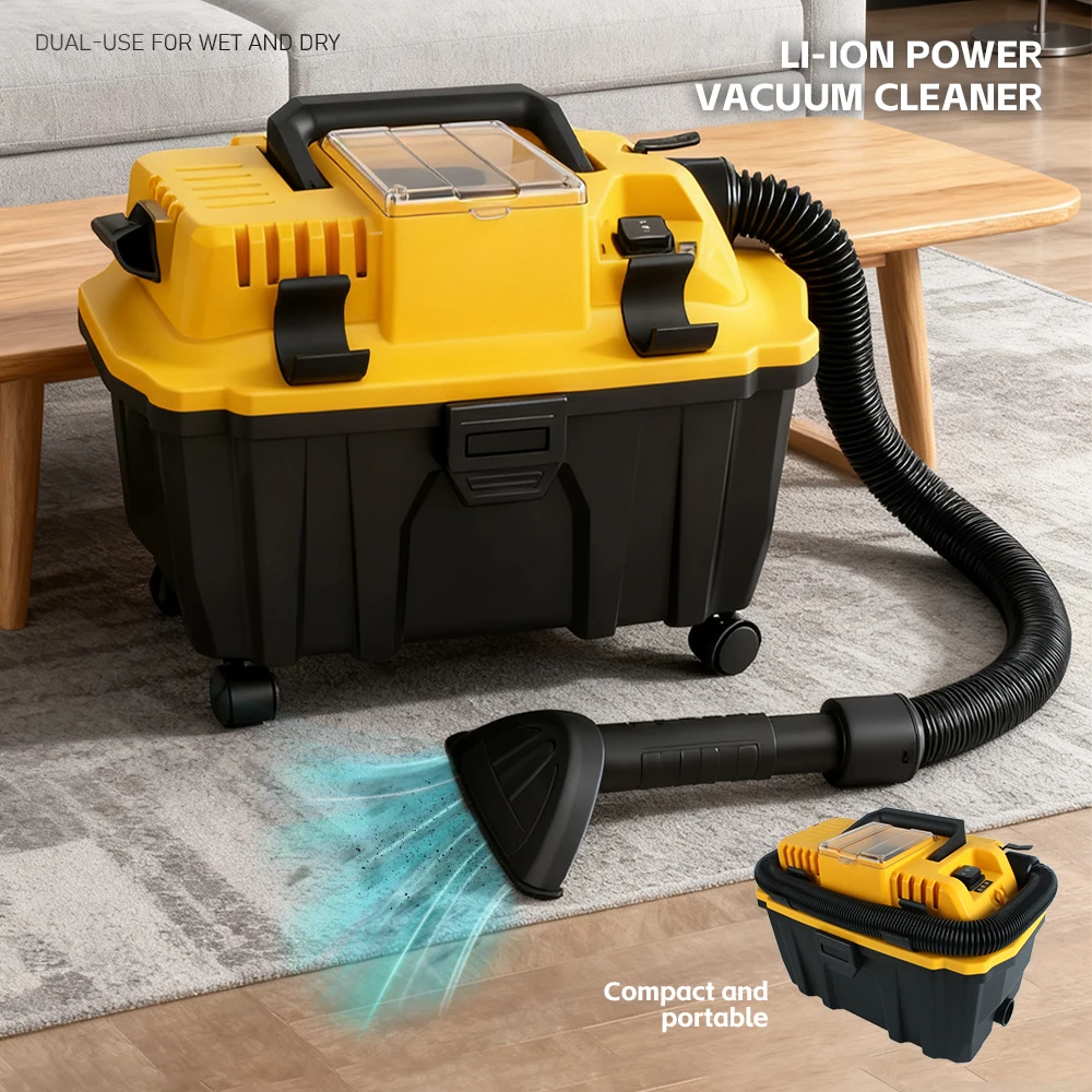 

Brushless Lithium-Ion Cordless Vacuum Cleaner Portable Wet & Dry Vacuum Cleaner High-suction Vacuum Cleaner for DeWalt Battery