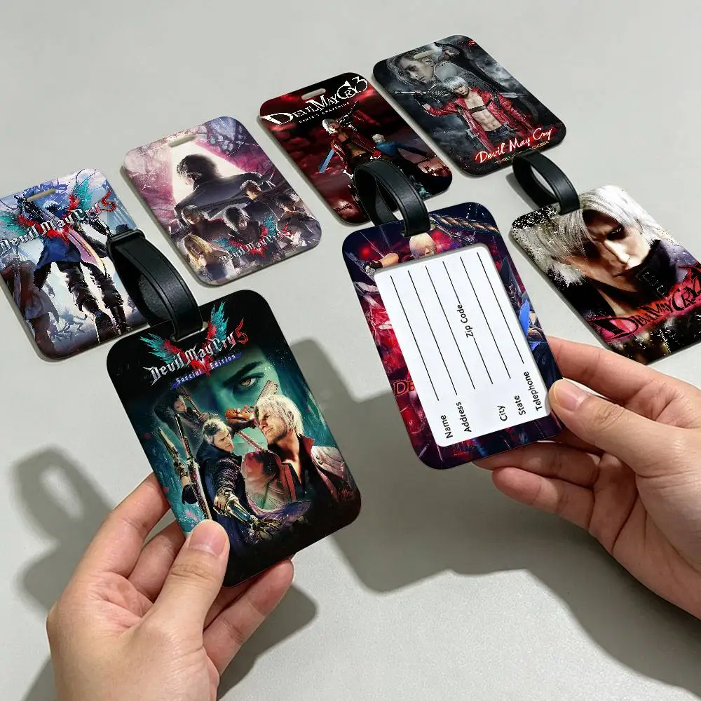 Action single-player games D-Devils May Cry Anti lost Travel Luggage Tag PVC ID Information Card Holder Baggage Name Label For