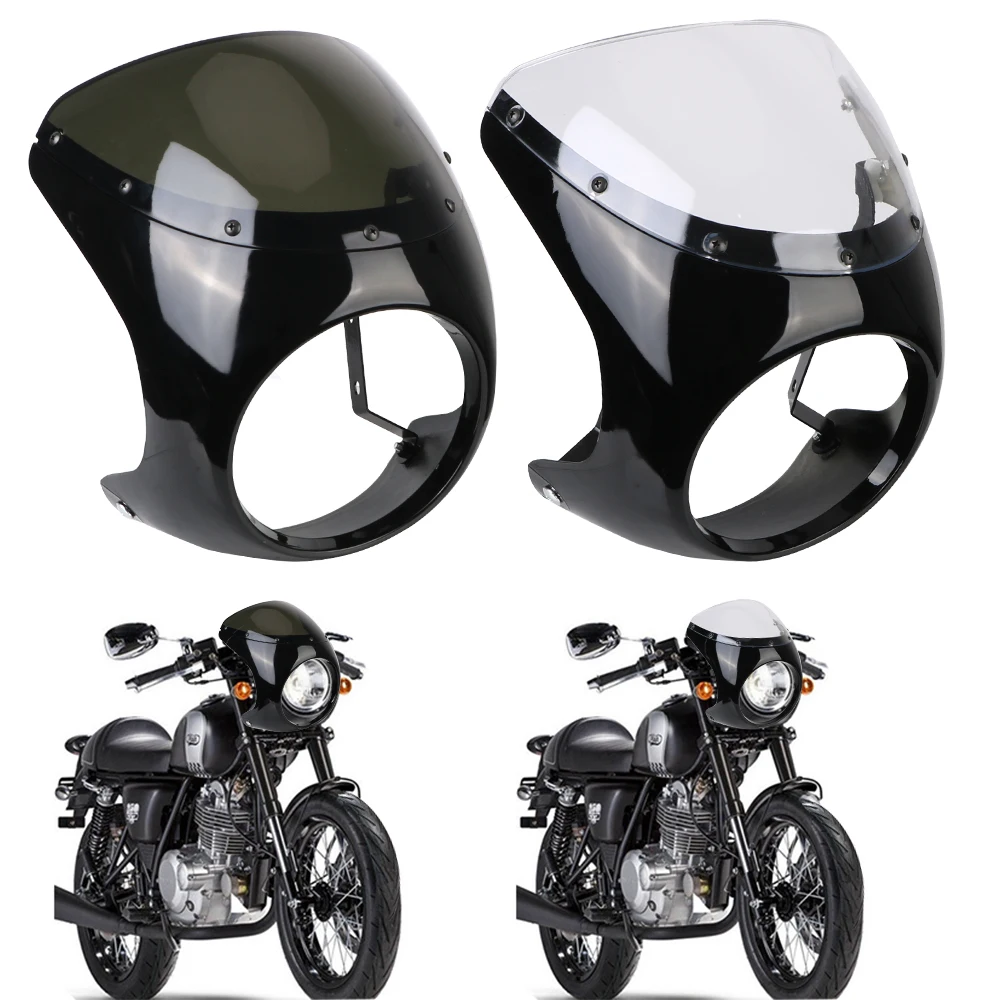 

Motorcycle Headlight Cover 7 inch With Windshield Fairing Protector Motorbike Accessories For Sportster Touring Honda Cafe Racer