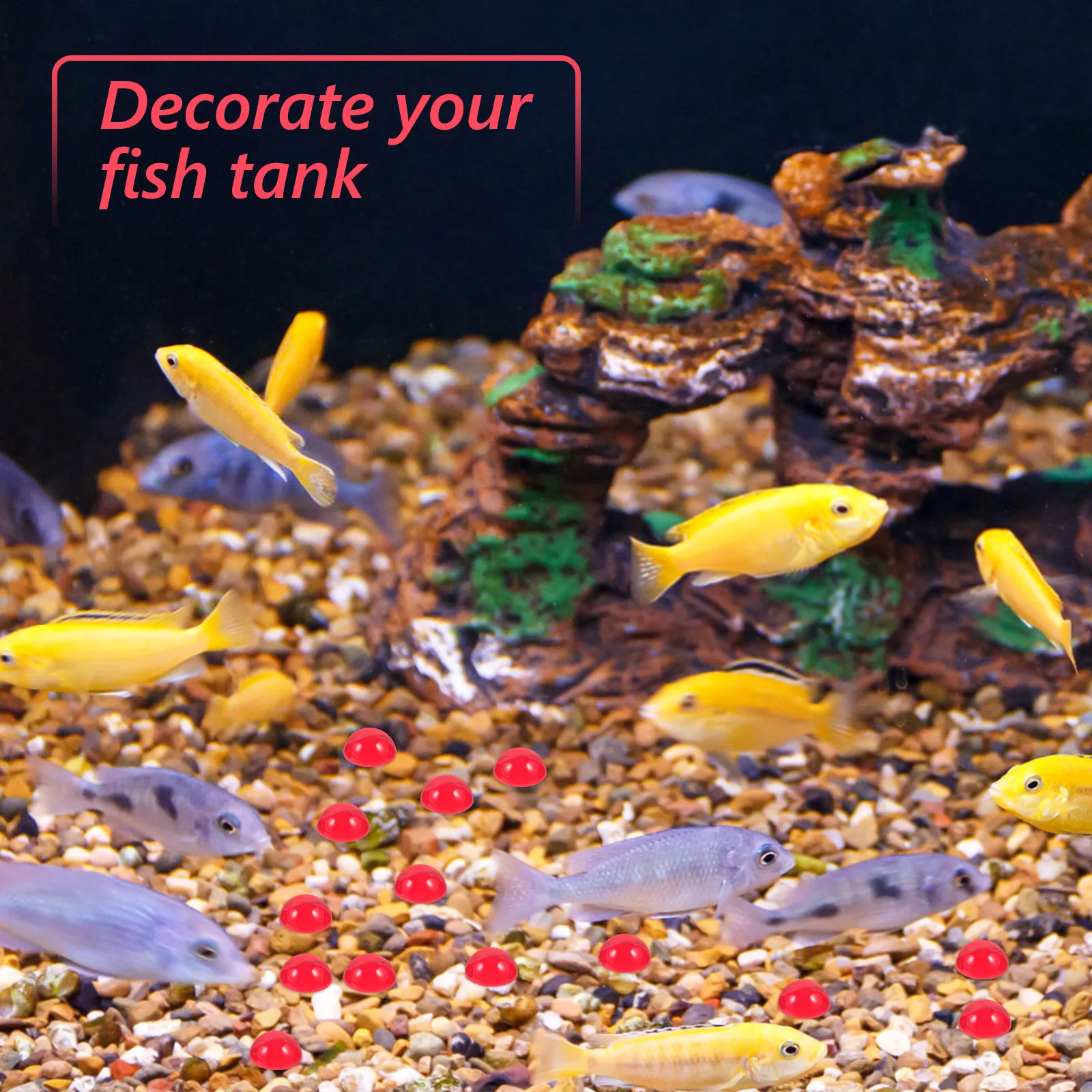 

50 шт. красных стеклянных гальки с плоским дном, декоративные бусины для наполнения ваз, для флористики, украшения столов, декора цветочных горшков, аквариумов