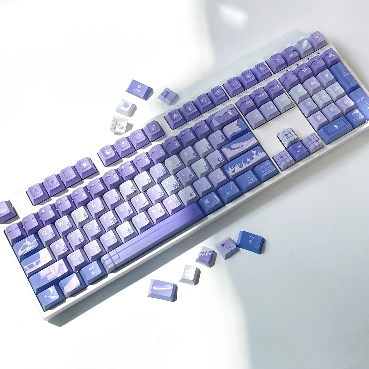 Audio Monster Theme Keycap Blue Purple PBT Material Sublimation New Original Highly Mechanical Keyboard