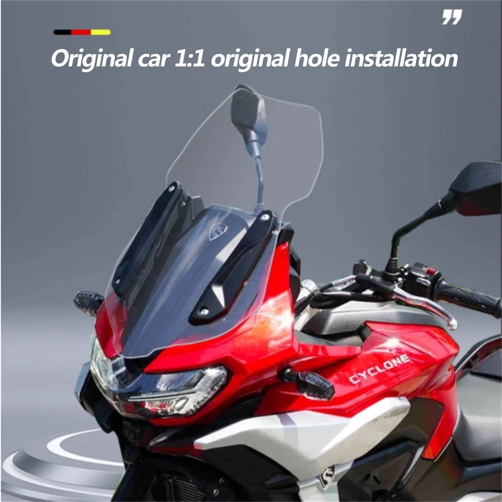 For CYCLONE RX6 modified windshield SR650 with raised front windshield rain shield SR 650 transparent windshield chest protector