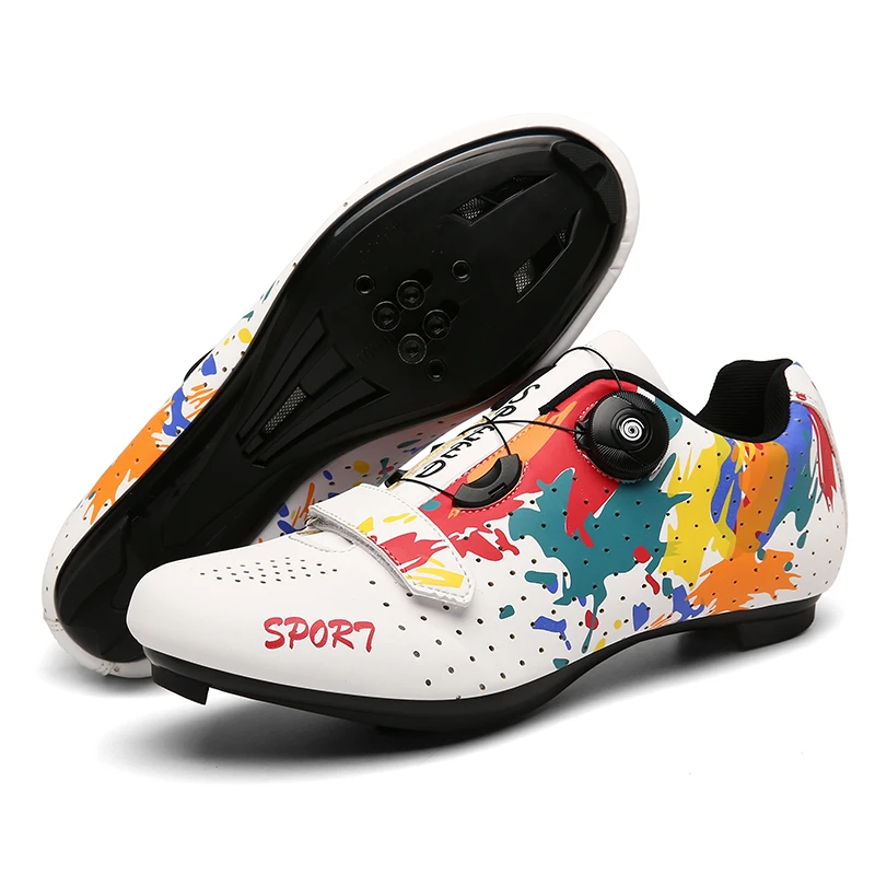 

MTB Cycling Shoes Men Sports Dirt Road Bike Shoes Flat Speed Cycling Sneakers Flats Mountain Bicycle Footwear SPD Cleats Shoes