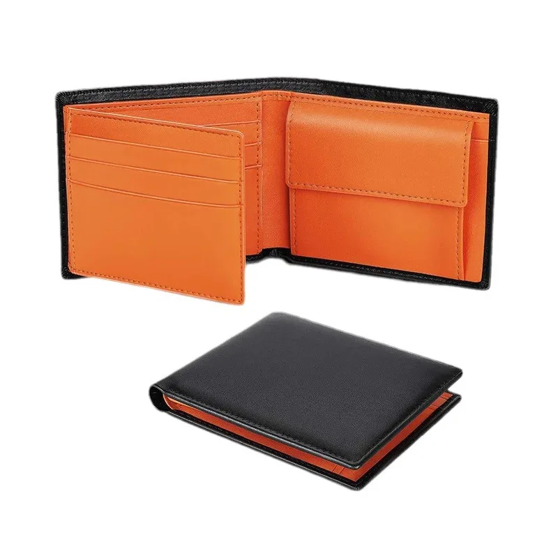 

Модный 3-кратный мужской кошелек из натуральной кожи, кошельки с несколькими картами и держателем для удостоверений личности