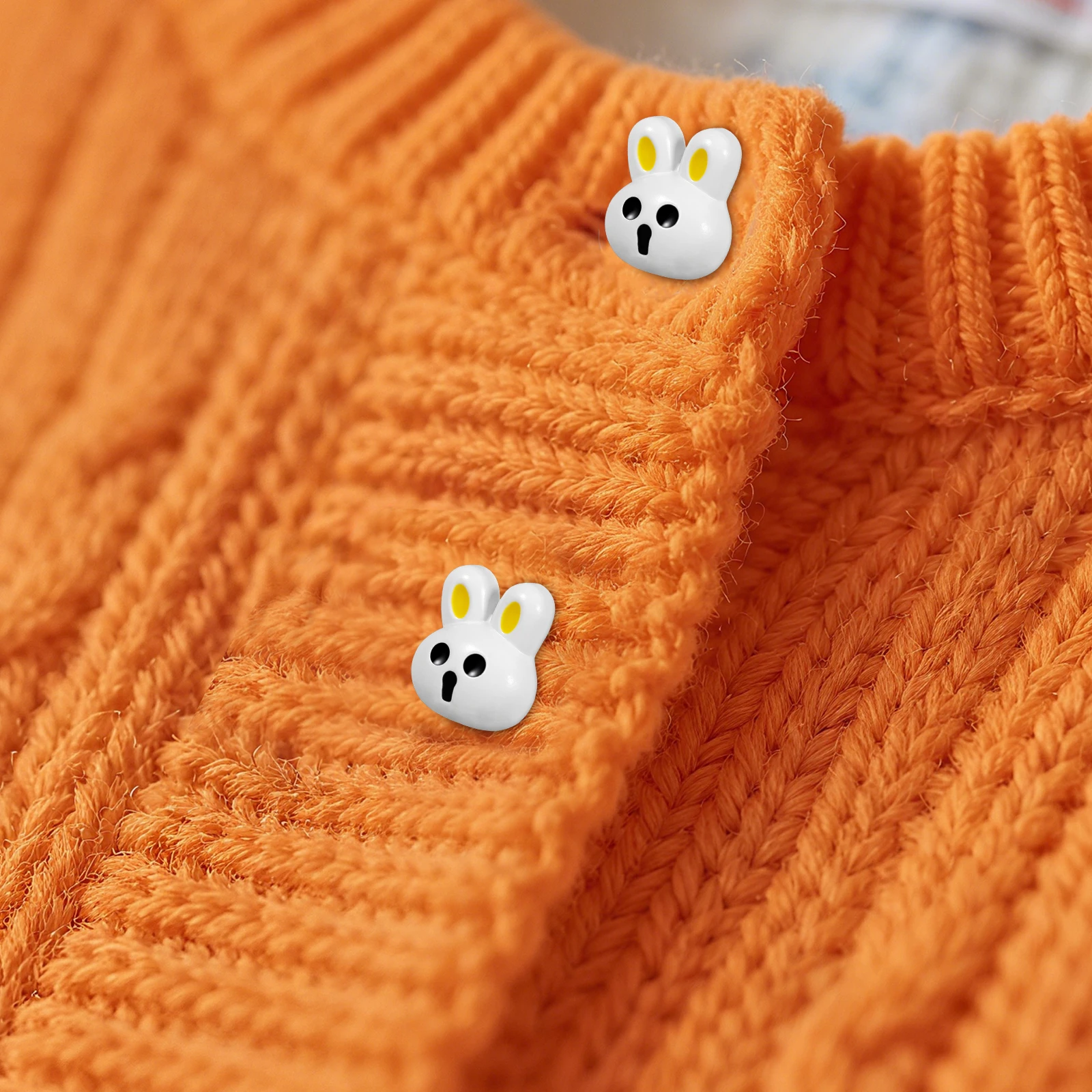 

12 Pcs Buttons for Sewing Decorative Embellishments Bunny Shaped Clothing Replaceable White Clothes Crafting