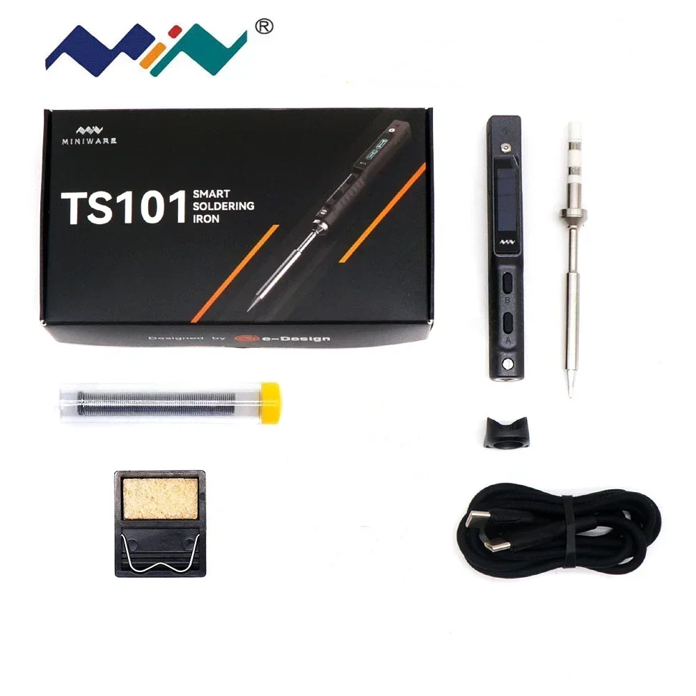 Oryginalna cyfrowa lutownica elektryczna TS101 65W Programowalny wyświetlacz LCD Regulowana temperatura Wersja ts100 bez zasilacza