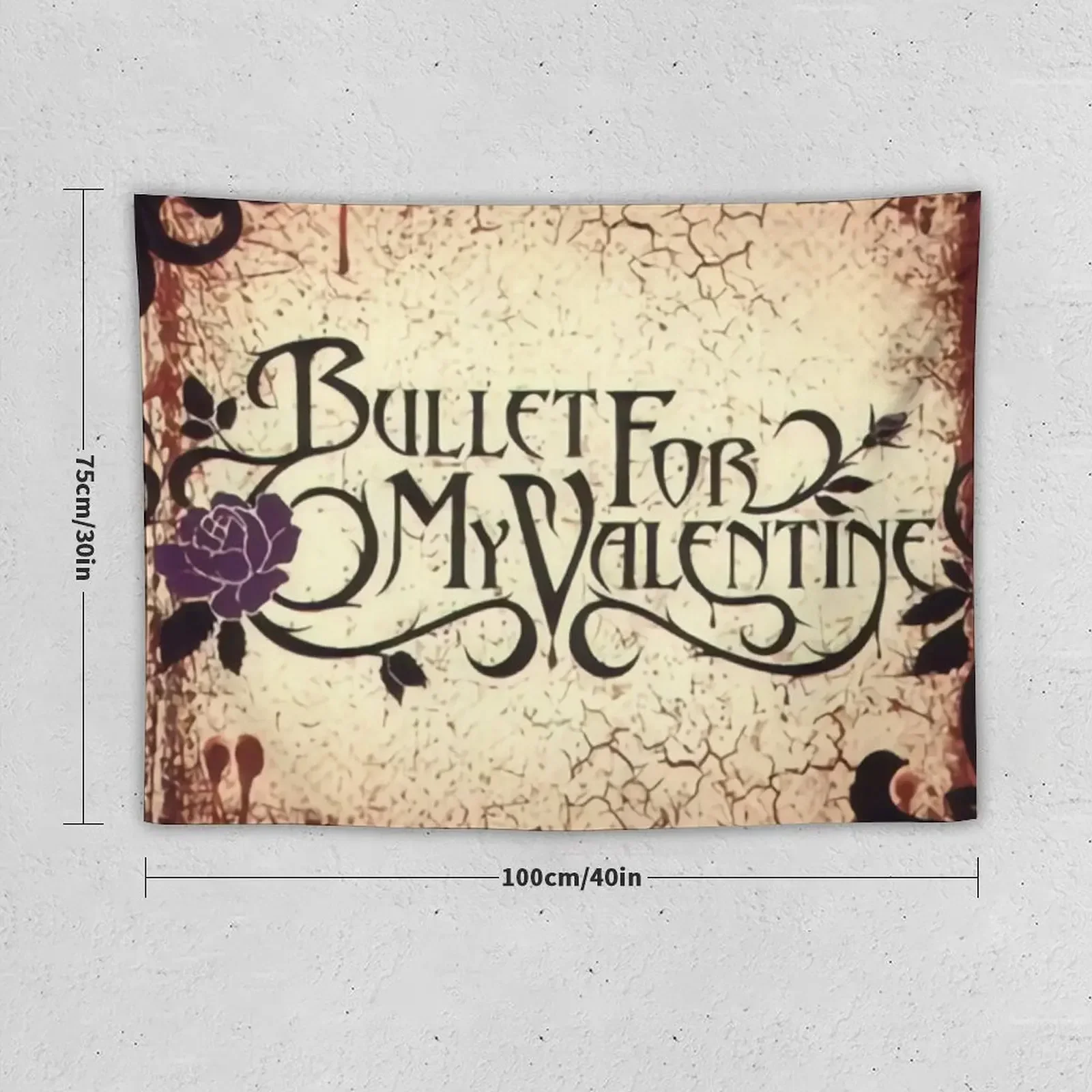 Bullet For My Valentine Fanart Tapestry Wall Decor Hanging Room Aesthetic Decor Tapestry