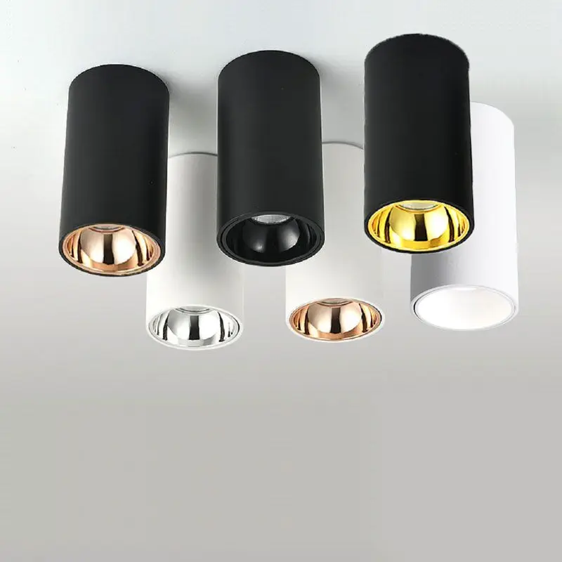 Dimmable LED Ceiling lights Cylinder Livingroom Kitchen Bedroom Foyer Offcer Rose Gold 5W 10W 15W 20W Ceiling lamp