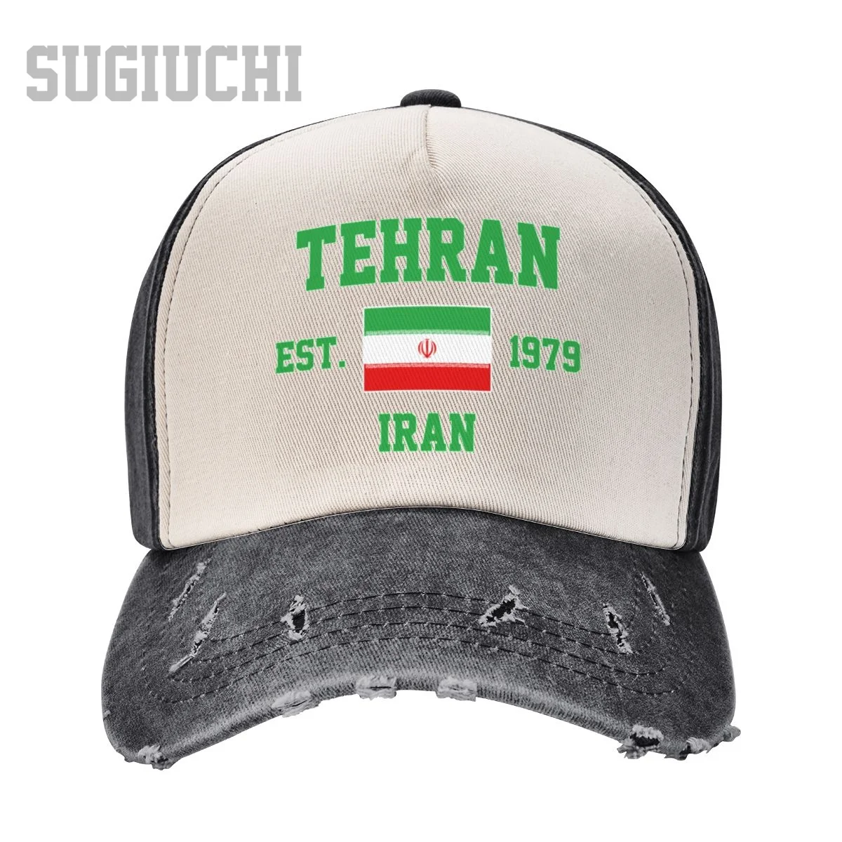 Unisex Baseball Cap Iran EST.1979 Tehran Capital Men Women Vintage Hats Washed Cotton Trucker Gift