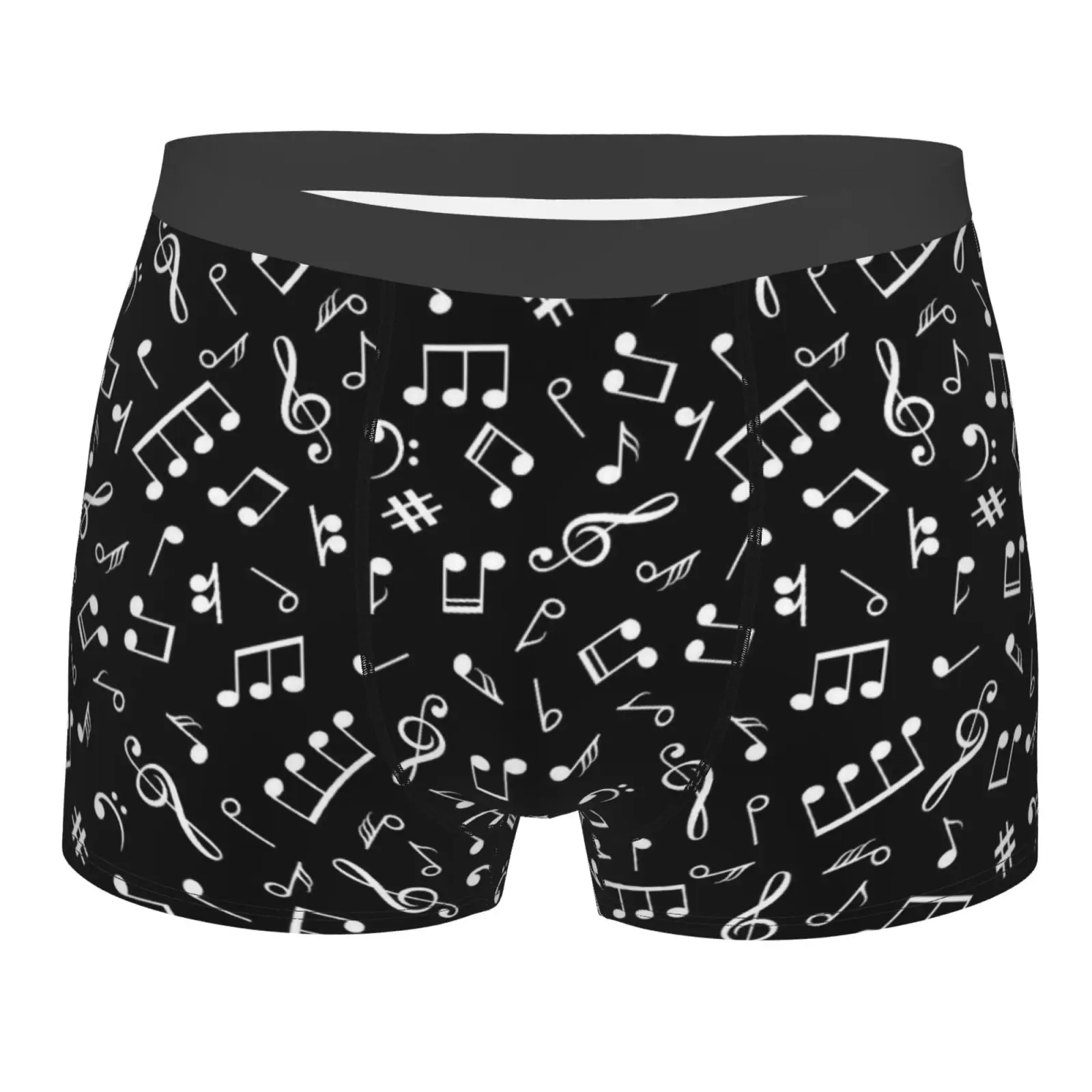 

Piano Music Note Men Printed Boxer Briefs Underwear Highly Breathable Boxer Shorts Panties Breathable Underpants for Homme