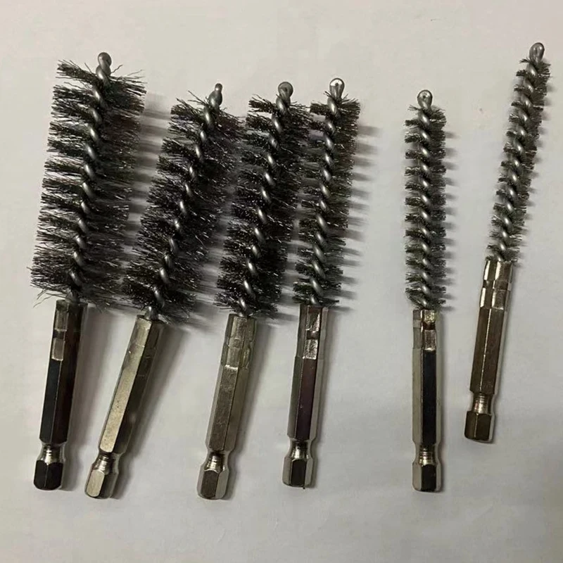 Bore Cleaning Brush Set Wire Bore Brush Set Stainless Steel Cleaning Brush For Power Drill Impact Driver 24 Pieces