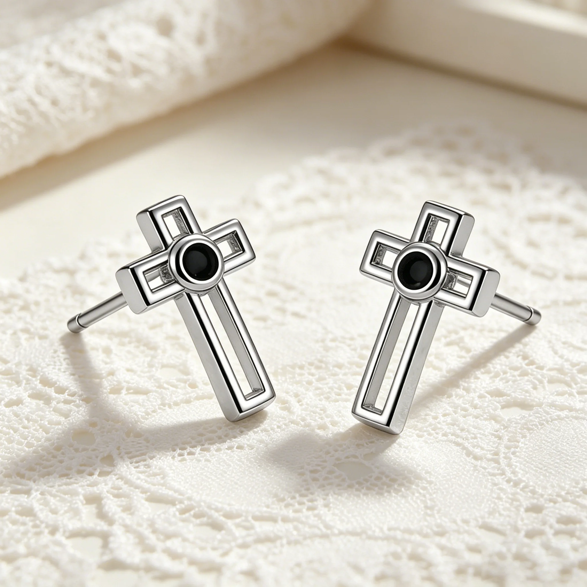 Kreuz-Ohrstecker, Schmuck für  – Street Fashion Earrings Bewertung und Preis