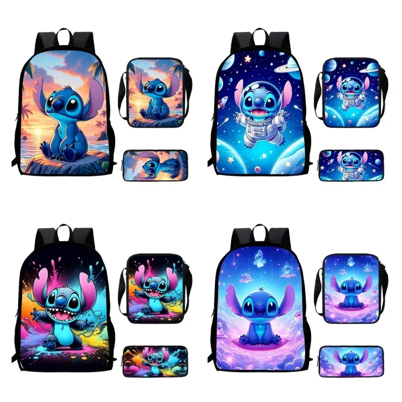 Cartoon Stitch Child School Backpack With Shoulder Bags Pencil Bags For Kindergarten,Light Weight School Bags For Boys Girls