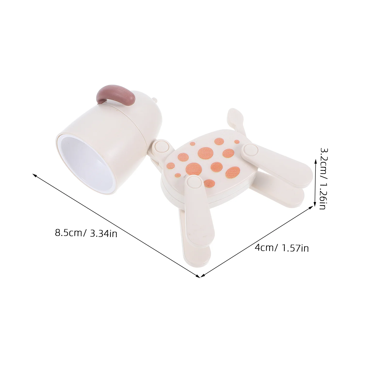 Mini luz nocturna Led en forma de perro, escritorio plegable para dormitorio, habitación de guardería, lámpara de mesa de animales Beige, lámpara Led de dibujos animados para