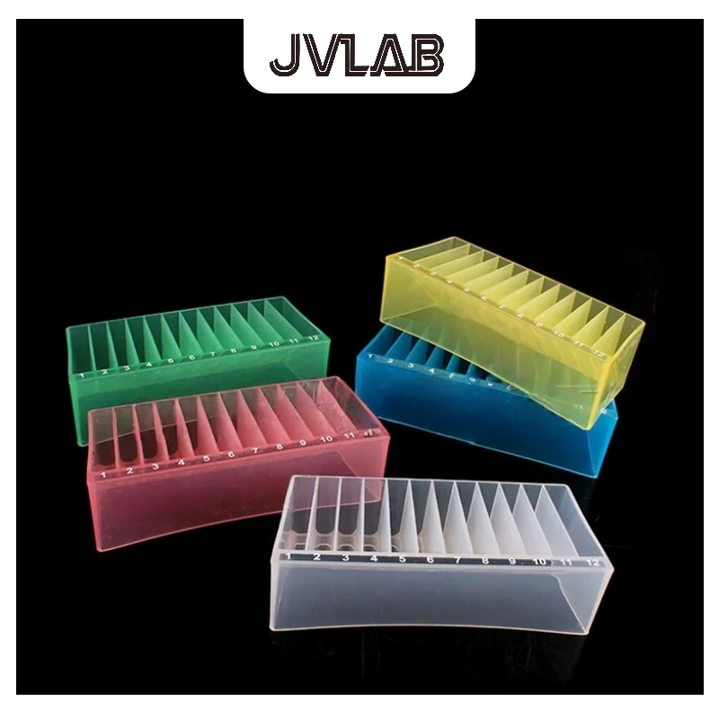 

PP Sample Tank Color 5/25pcs 12 Port Plastic Reusable Durable Anti Corrosion Liquid Absorption Reagent Tank 25-1202 JVLAB