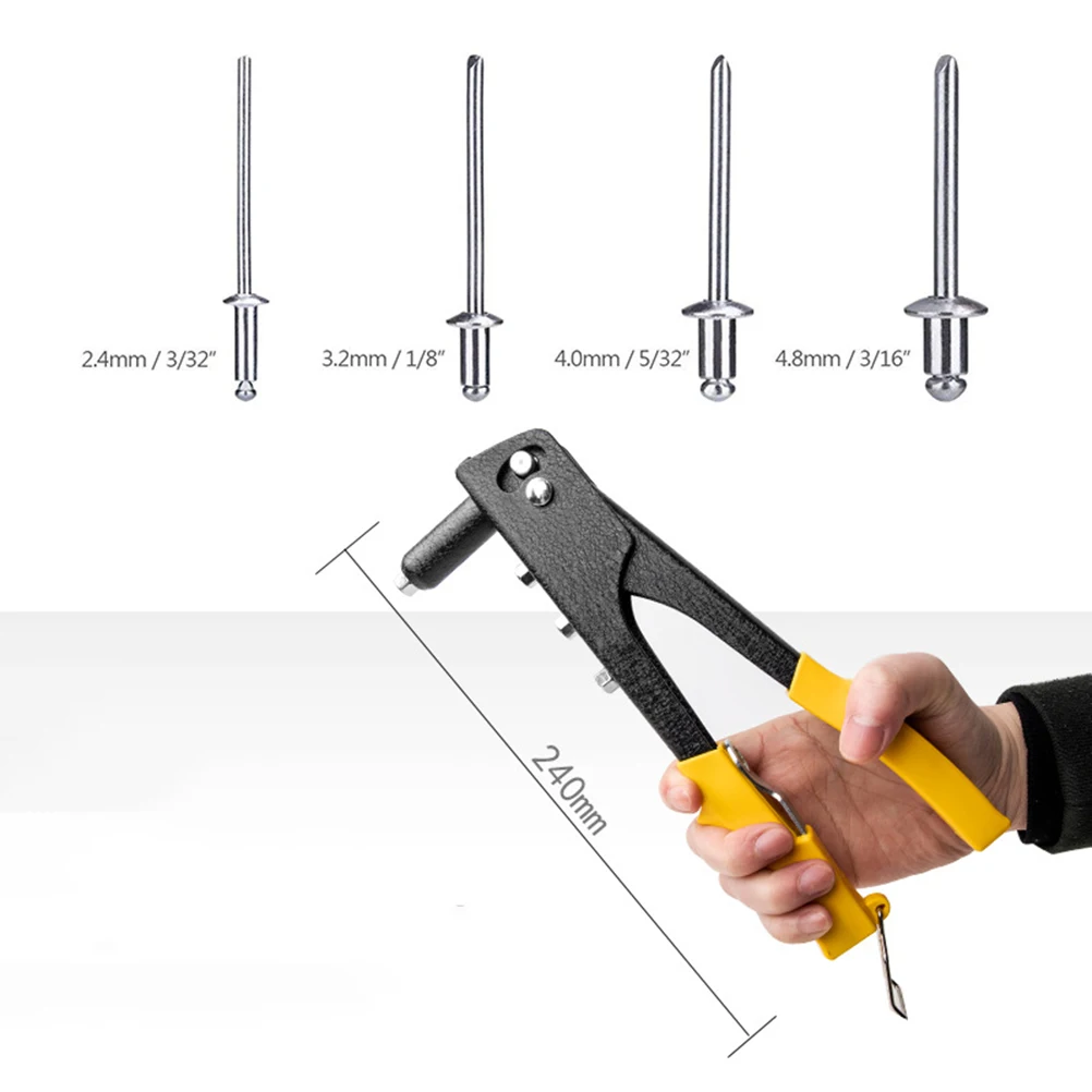 

1 Set Manual Blind Rivet Tool Single Handle Pulling Core Riveting Nut Professional Riveter For Metal Plastic Fiberglass