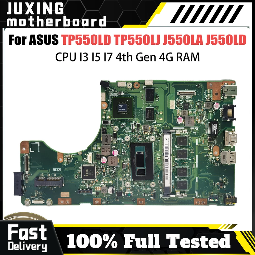 

TP550LD For ASUS Transformer Book J550LD V221IA TP550LD Mainboard i3 i5 i7 CPU tested Laptop Mainboard