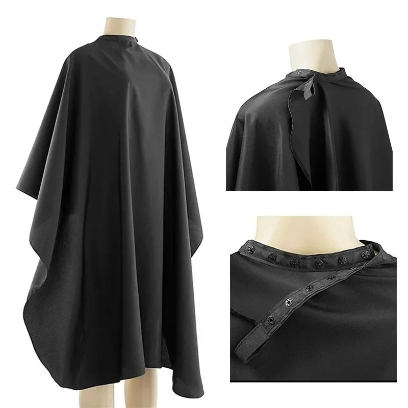 Black Hairdressing Cape Professional Hair- Salon Barber Cloth Wrap Protect Gown Apron Waterproof Cutting Gown Hair Cloth Wrap