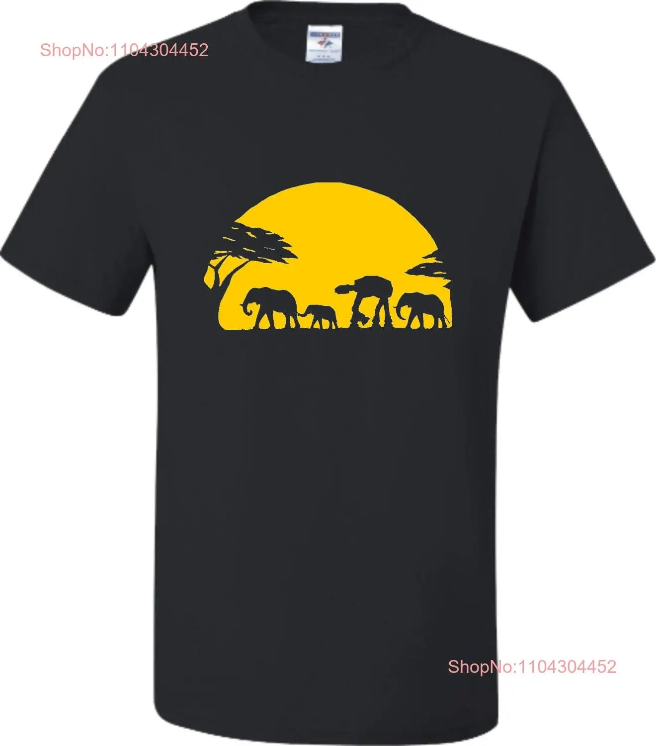 Adult Elephants And Imperial Walker Across African Safari T Shirt long or short sleeves