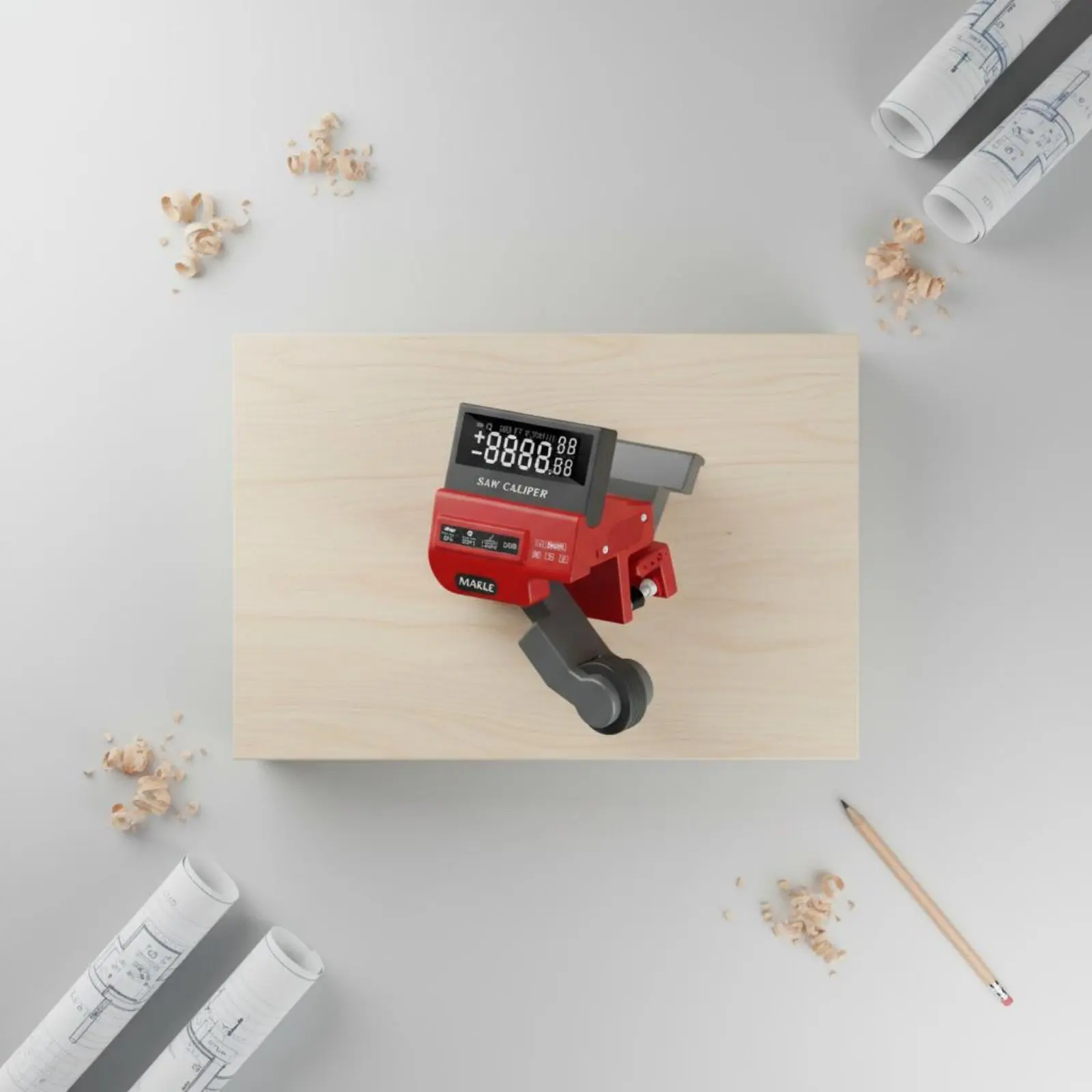 

Rolling Distance Measuring Tool High Precise Carpentry Distance Meter Digital Saw Caliper Backlit Digital Display