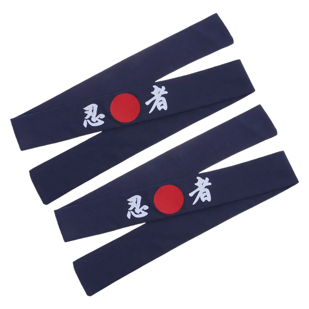 

2Pcs Japanese Chef Headband Breathable Cloth Karate Headband Cooking Workout Fitness Sports Head Band