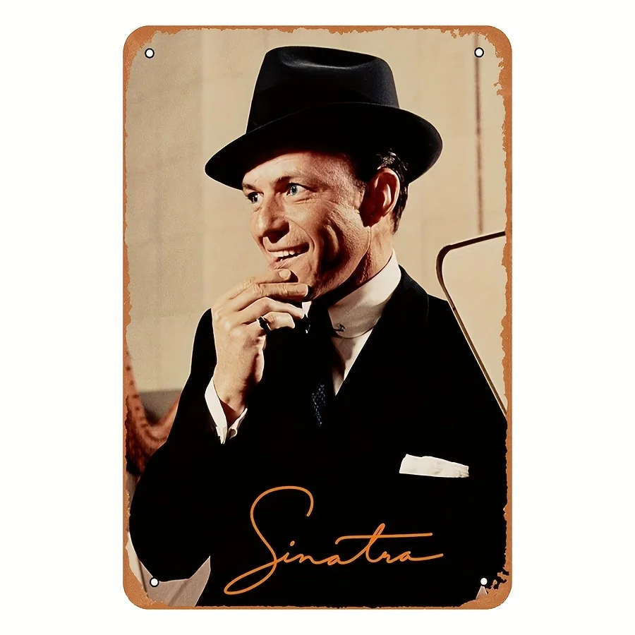 Frank Sinatra Vintage Metal Tin Sign, es, Retro Wall Art, Home, Cafe, Office, Garage Decor, Iron Material, Iron Foil Carving