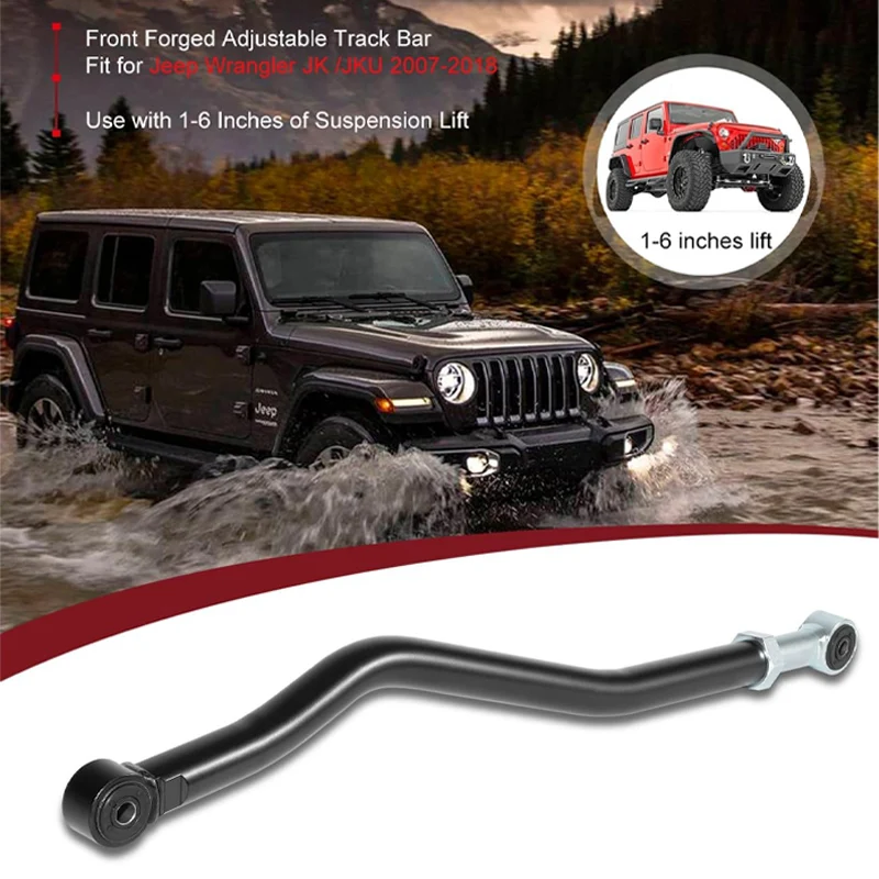 

Front Forged Adjustable Track Bar Fit for Jeep Wrangler JK/JKU 2007-2018 with 1-6" Lift