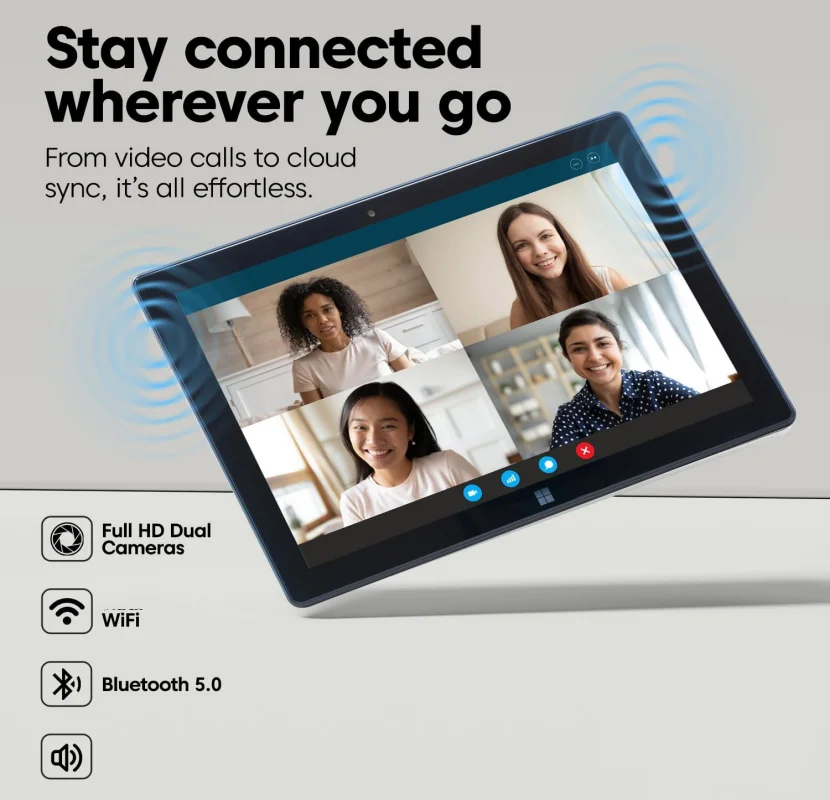 10.1 INCH 64 Bit T10 Windows 10 Tablet PC 8GB RAM 128GB ROM AR10 Trail X5 Z8300 CPU Quad Core 1920x1200 IPS Screen 1.84GHz WIFI