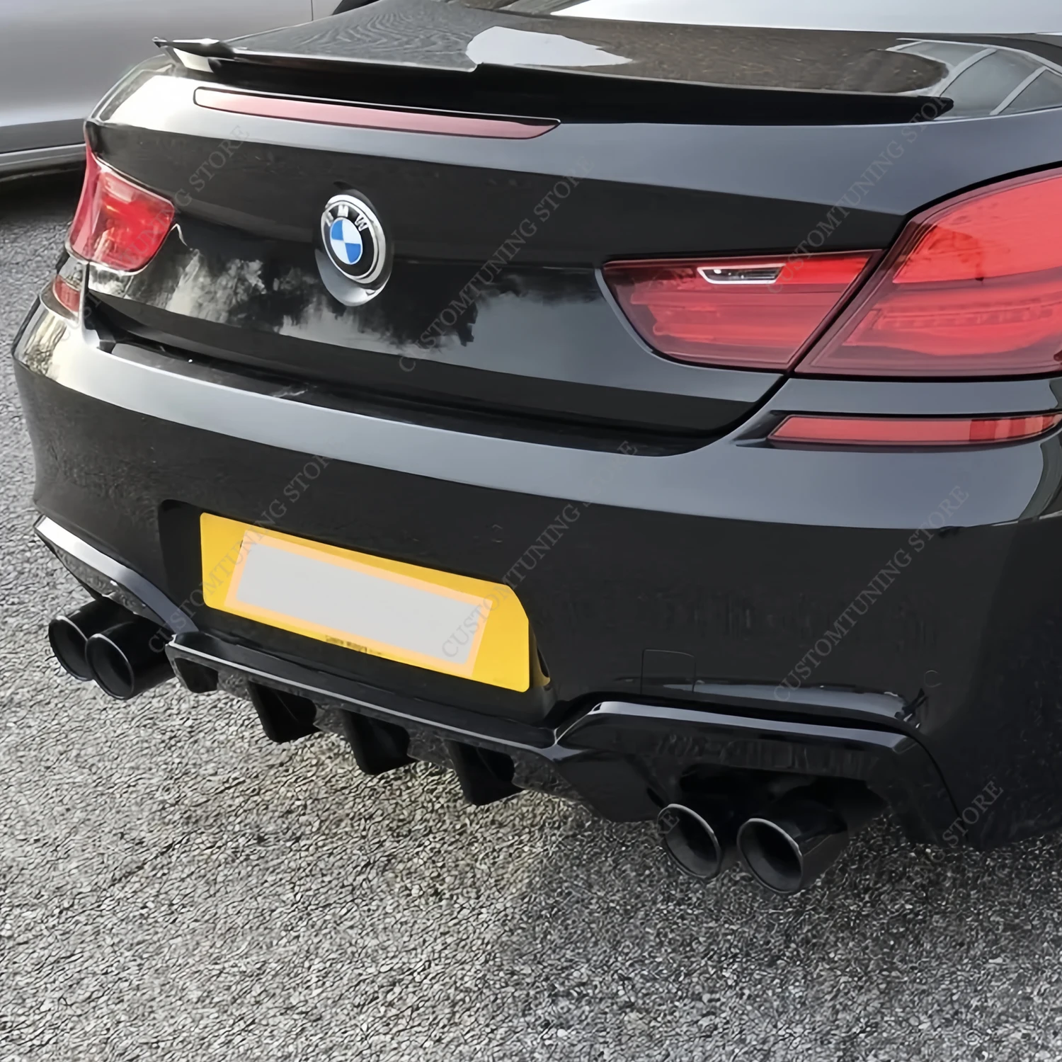 Глянцевый черный задний бампер в стиле V, диффузор, задний баллончик для Bmw F06 F12 F13 640i 640d 650i 650d M Sport 2013-2018 Bodykits Tuning