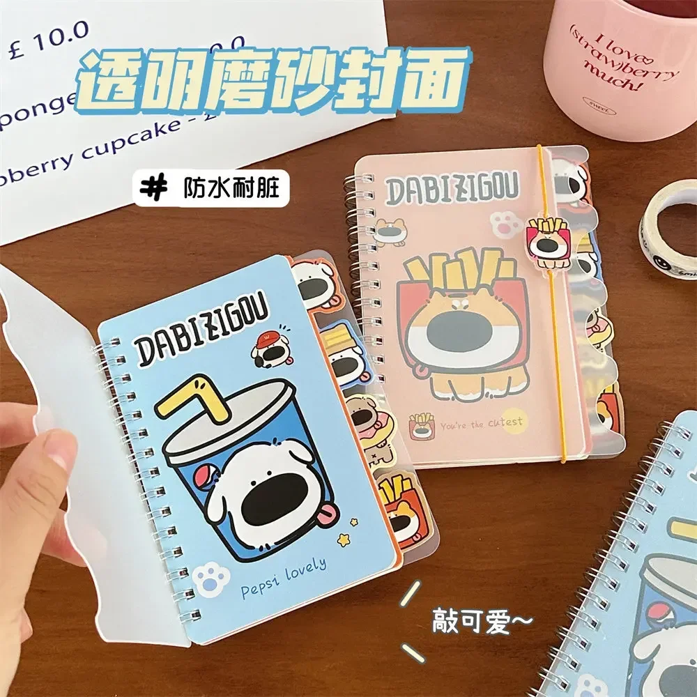 Cute Big-nosed Dog Coil Notebook, Cute Girl Notebook, Student Portable Pocket Notebook