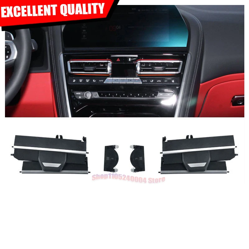 Complete Car Air Conditioning Vent Repair Kit For New BMW 8 Series M8 840i G15 Central Control Vent Blade Grille 2017-2022