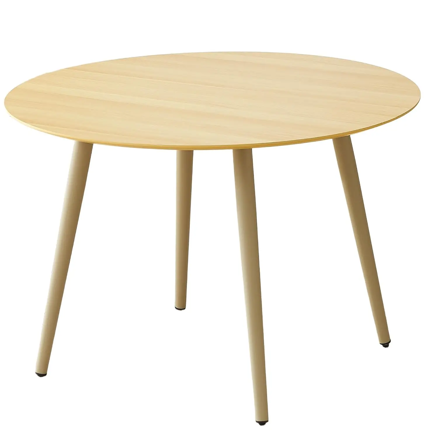 Round Dining Table for 4, Small Kitchen Cream Table 43.3 Inch, Customized