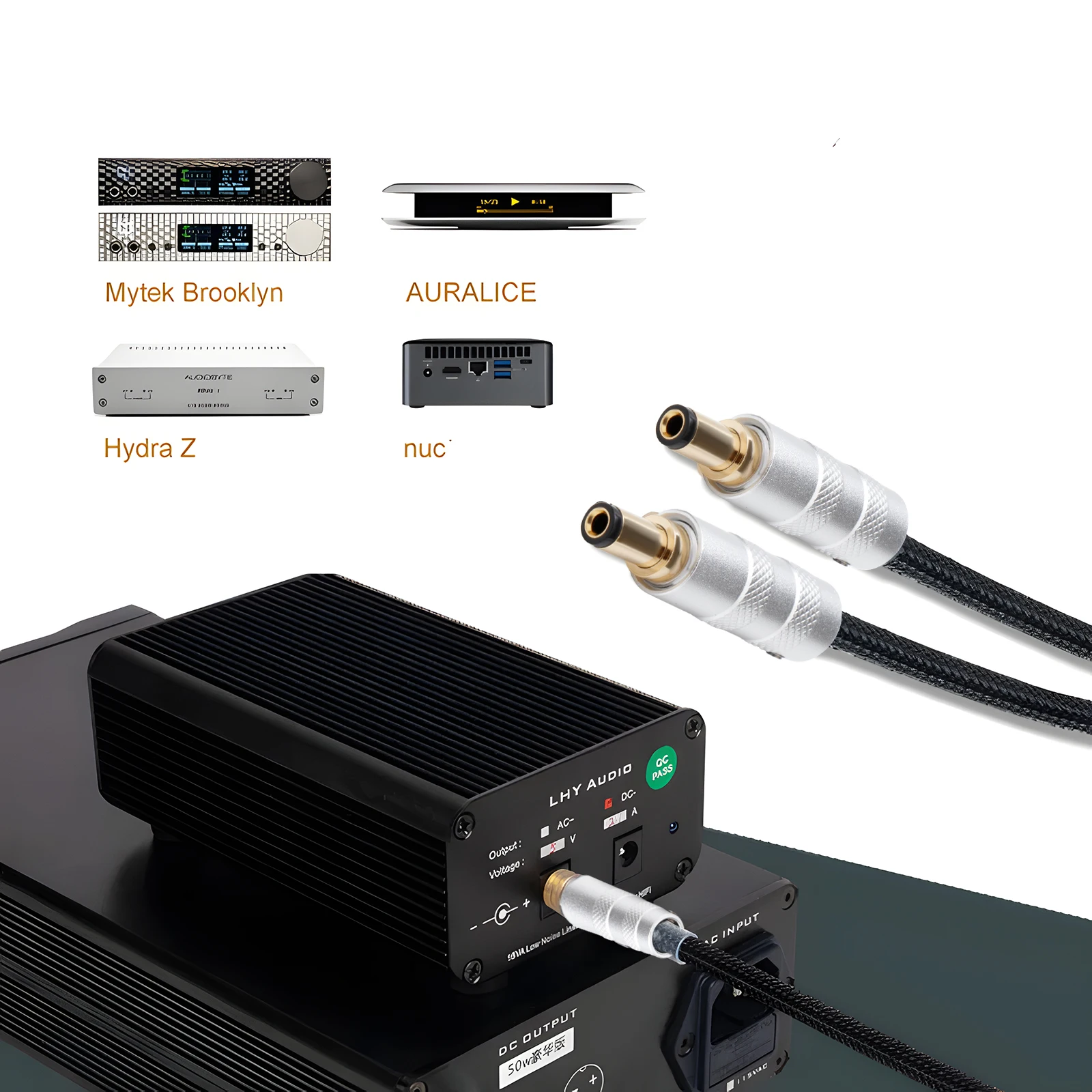 6N OFC kabel DC wtyczka DC2.1G wzmacniacz mocy dekoder karta dźwiękowa kabel zasilający DC linia aktualizacji linia adaptera