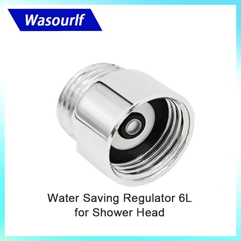 

Регулятор экономии воды Wasourlf 6л для ванны, душевой насадки, ограничитель расхода воды, редуктор, разъем контроллера, шланг, аэратор для труб
