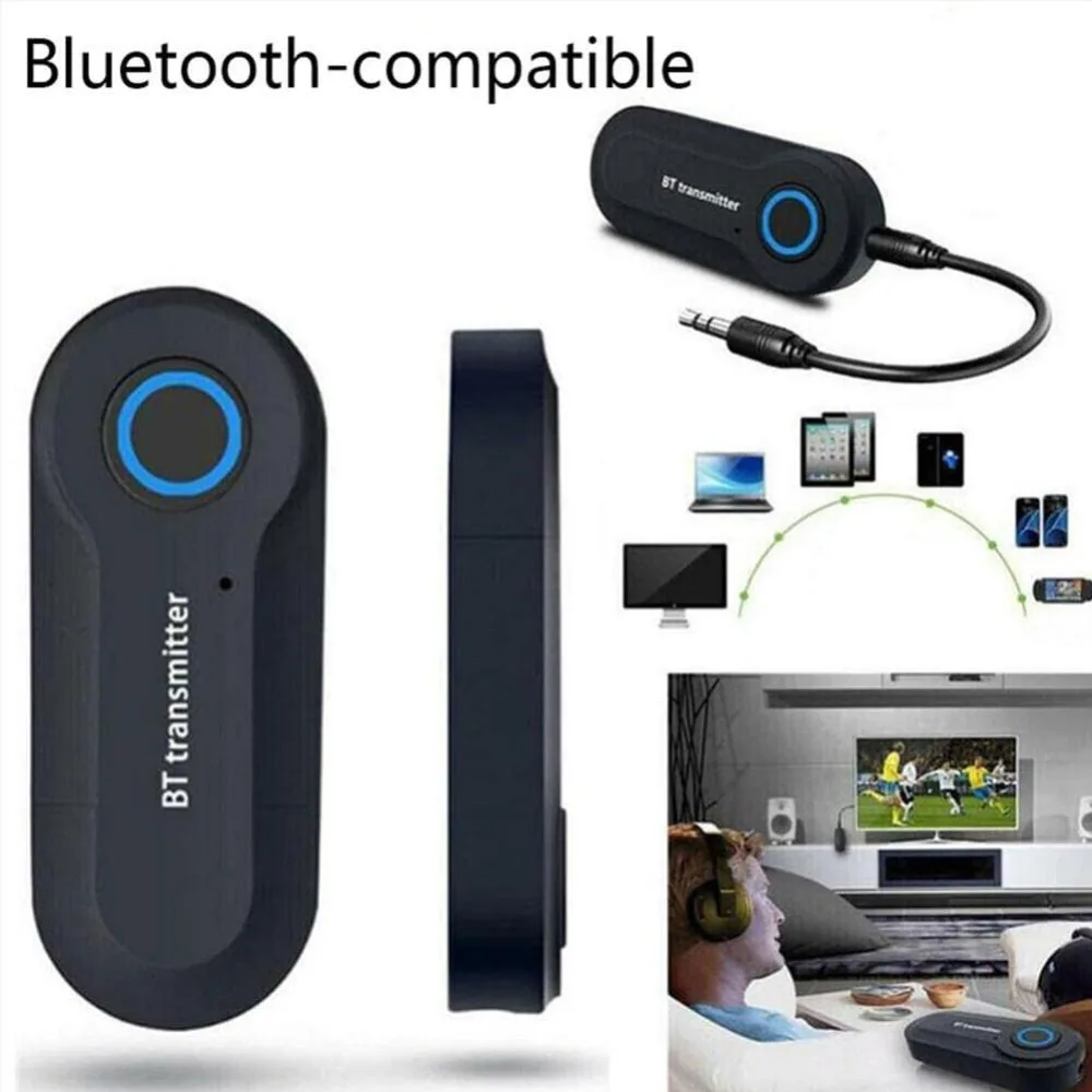Durable Wireless USB Bluetooth Transmitter Stereo Audio Bluetooth 5.0 Audio Adapter Wireless Stereo Sender for PC TV Headphones