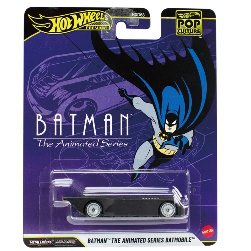Hot Wheels – voiture Premium originale, Culture Pop, Batman, série animée, jouets Batmobile pour garçons, véhicules moulés sous pression, modèles cadeau, 1/64