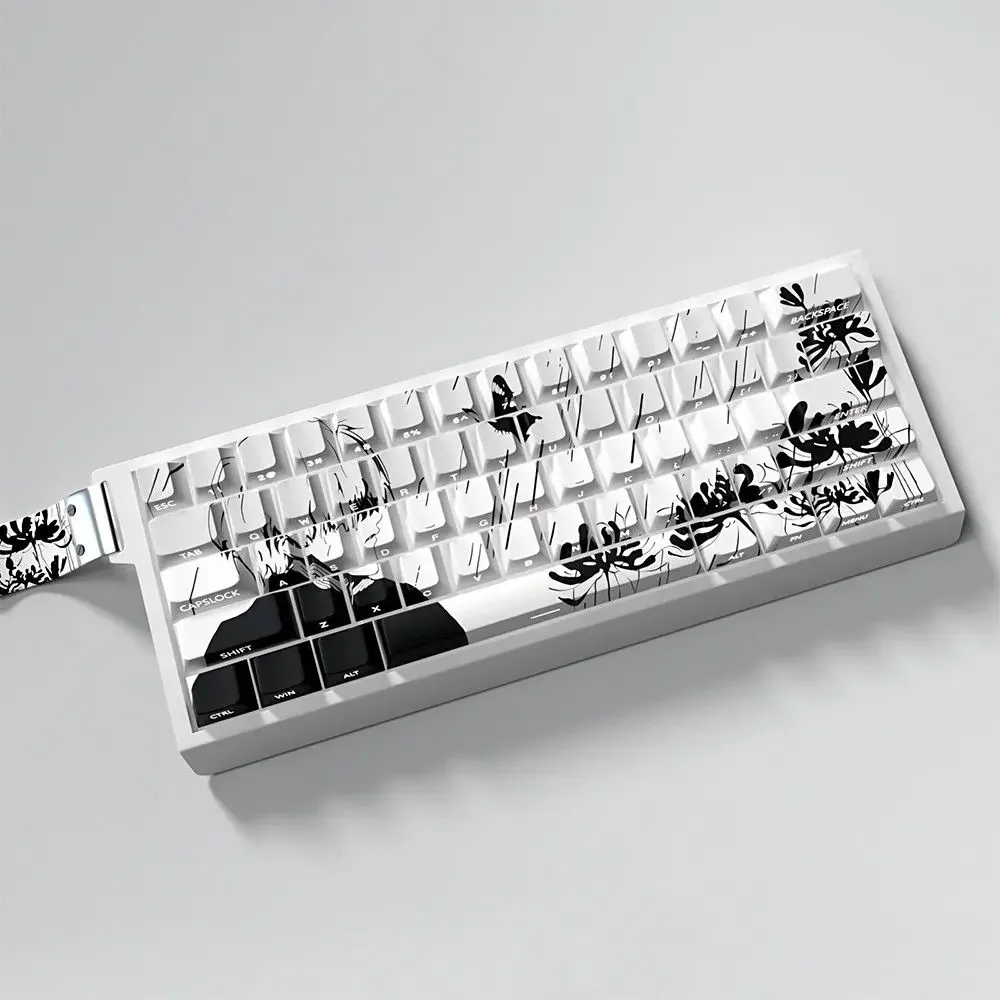 Tokyo Ghoul Custom Keycaps Cute Anime PBT Cherry Personalized Keycaps for Wooting 60 65 68 Magnetic Axis Mechanical Keyboard