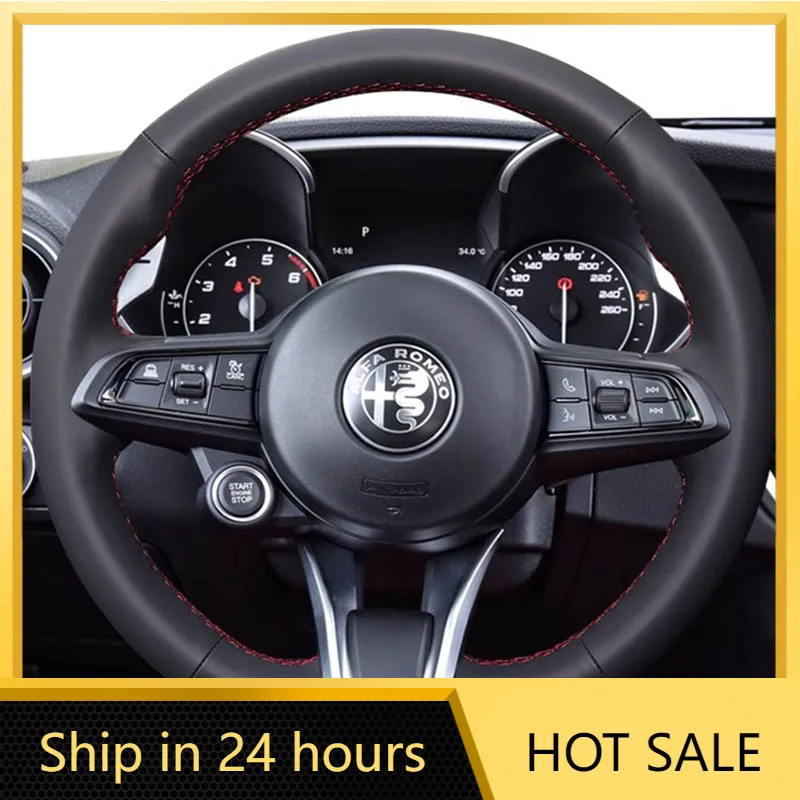 autocollants-de-voiture-cousus-a-la-main-en-cuir-veritable-noir-housse-de-volant-de-voiture-antiderapante-en-daim-pour-alfa-romeo-stelvio-giulia-2020-–-2022