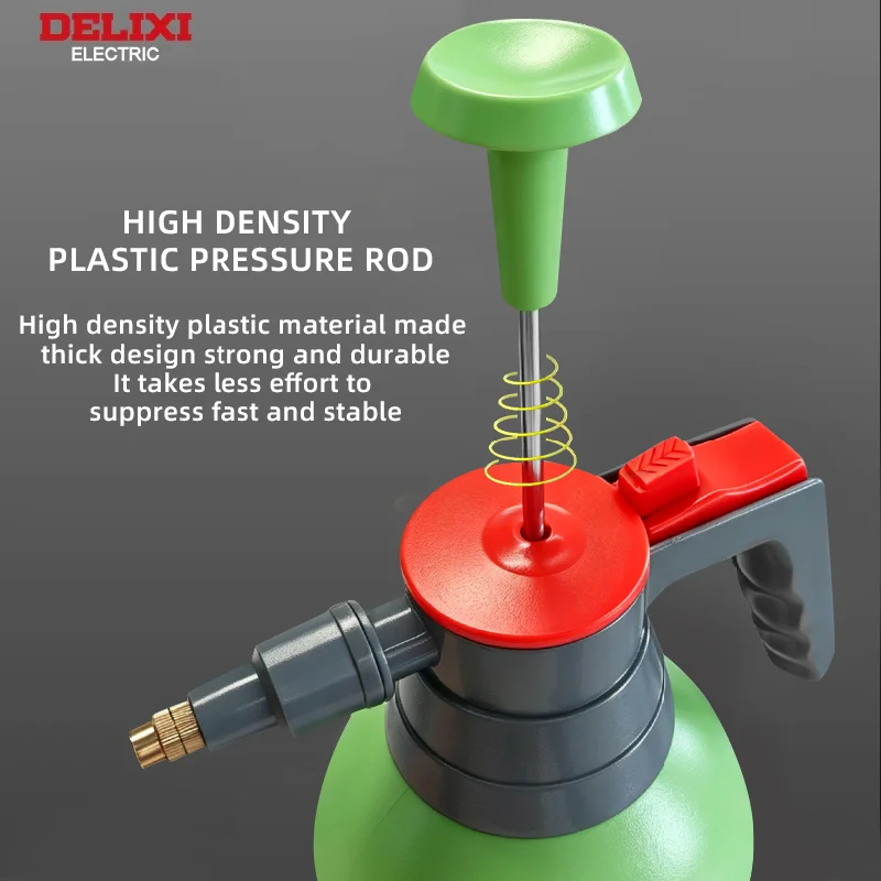 Hand Pump Sprayer,2L Handed Multi-Purpose Pressure Garden Sprayer,Safety Valve Adjustable Nozzle,for Lawn Garden DELIXI ELECTRIC