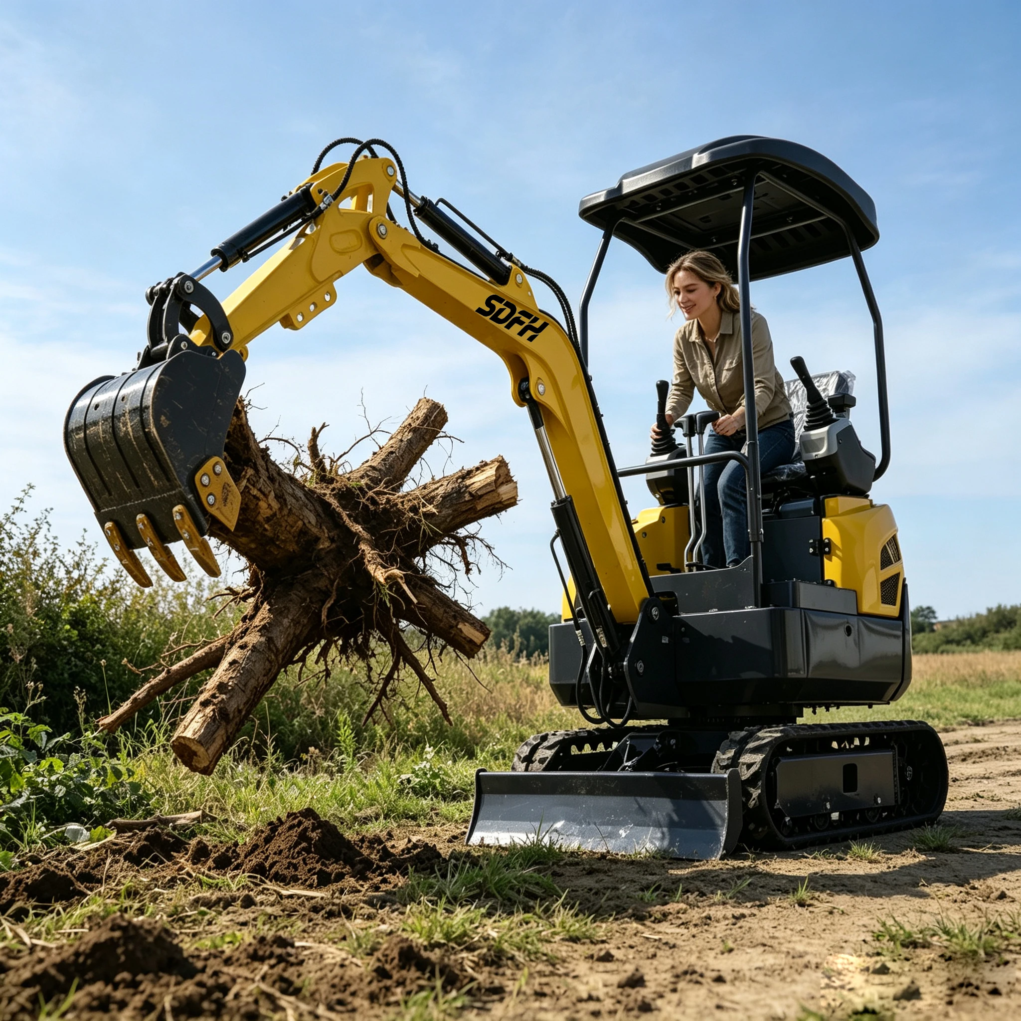 Customized Cost-Effective Mini Excavator 1.8 Ton Compact Wholesale Mini Excavator Multi-Function Small Bagger for Construction
