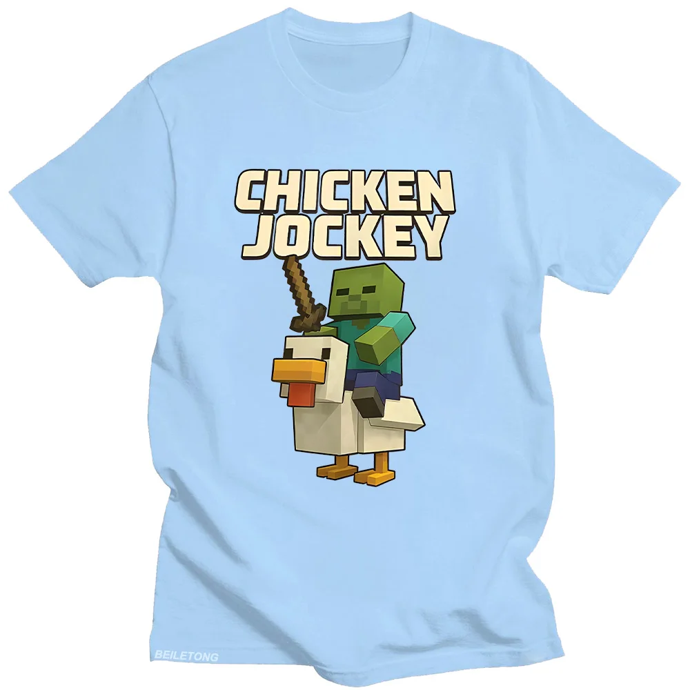 Camisetas Vintage con diseño de pollo Jockey, camiseta de pollo Jockey en un amante del pollo, camisetas suaves de algodón de alta calidad, camisetas Y2K para hombres y mujeres