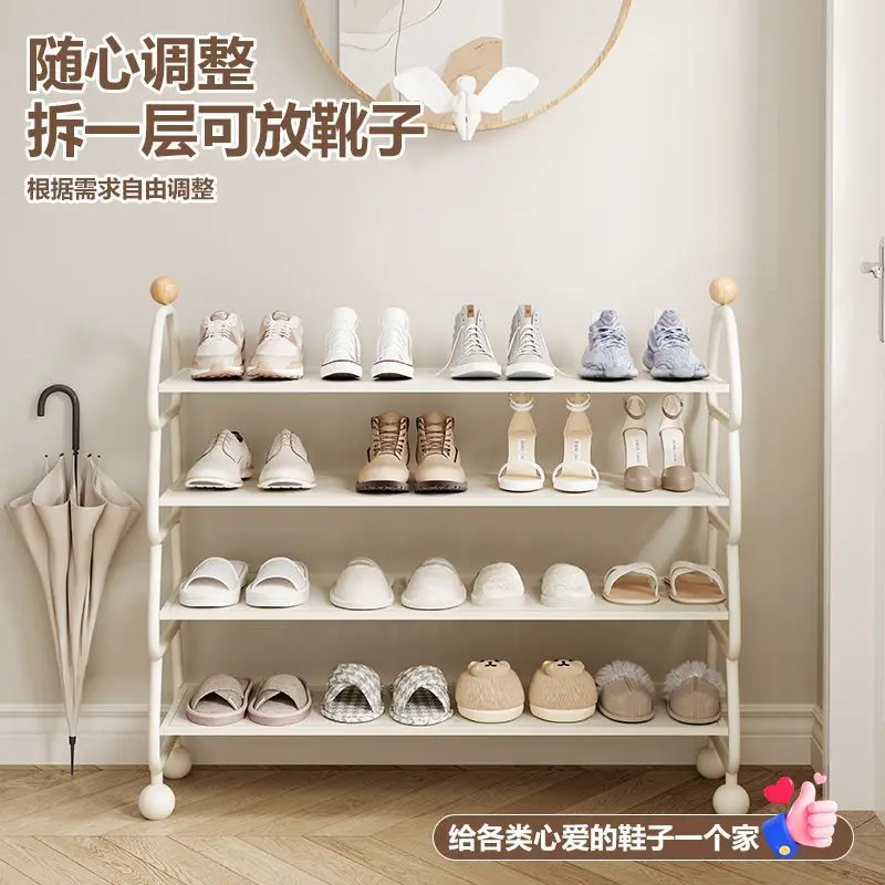 Custom Shoe Rack Simple Home Entrance Indoor Multi-layer Narrow Shoe Rack Iron Art Entryway Children's Storage Shoe Cab