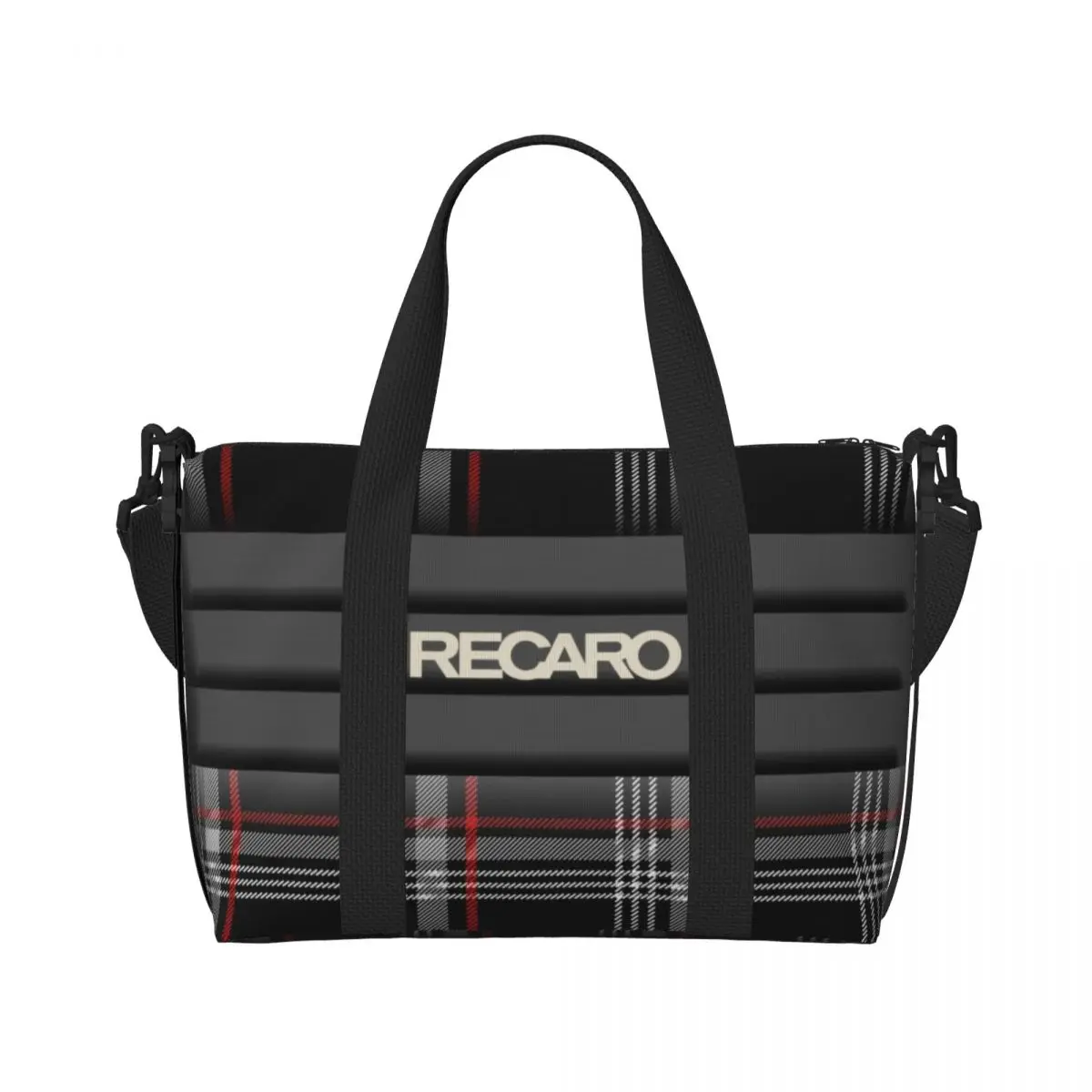 Custom Recaros Logo Beach Tote Bag for Women Extra Large Gym Carry On Travel Shopping Bags