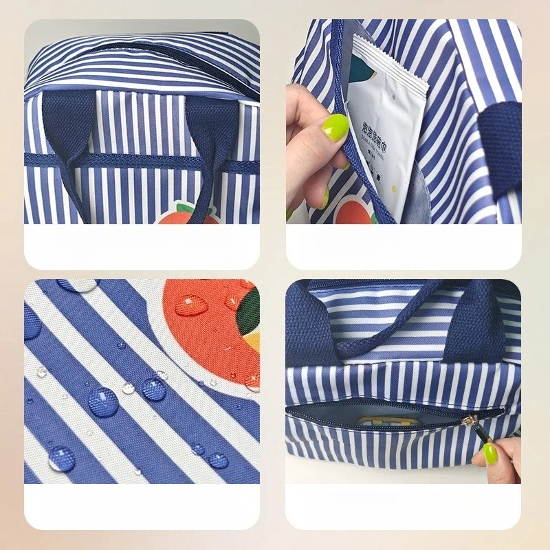 Borsa Termica per Pranzo Aggiornata, Spessa e Isolata, con Rivestimento in Alluminio, Portatile e Semplice