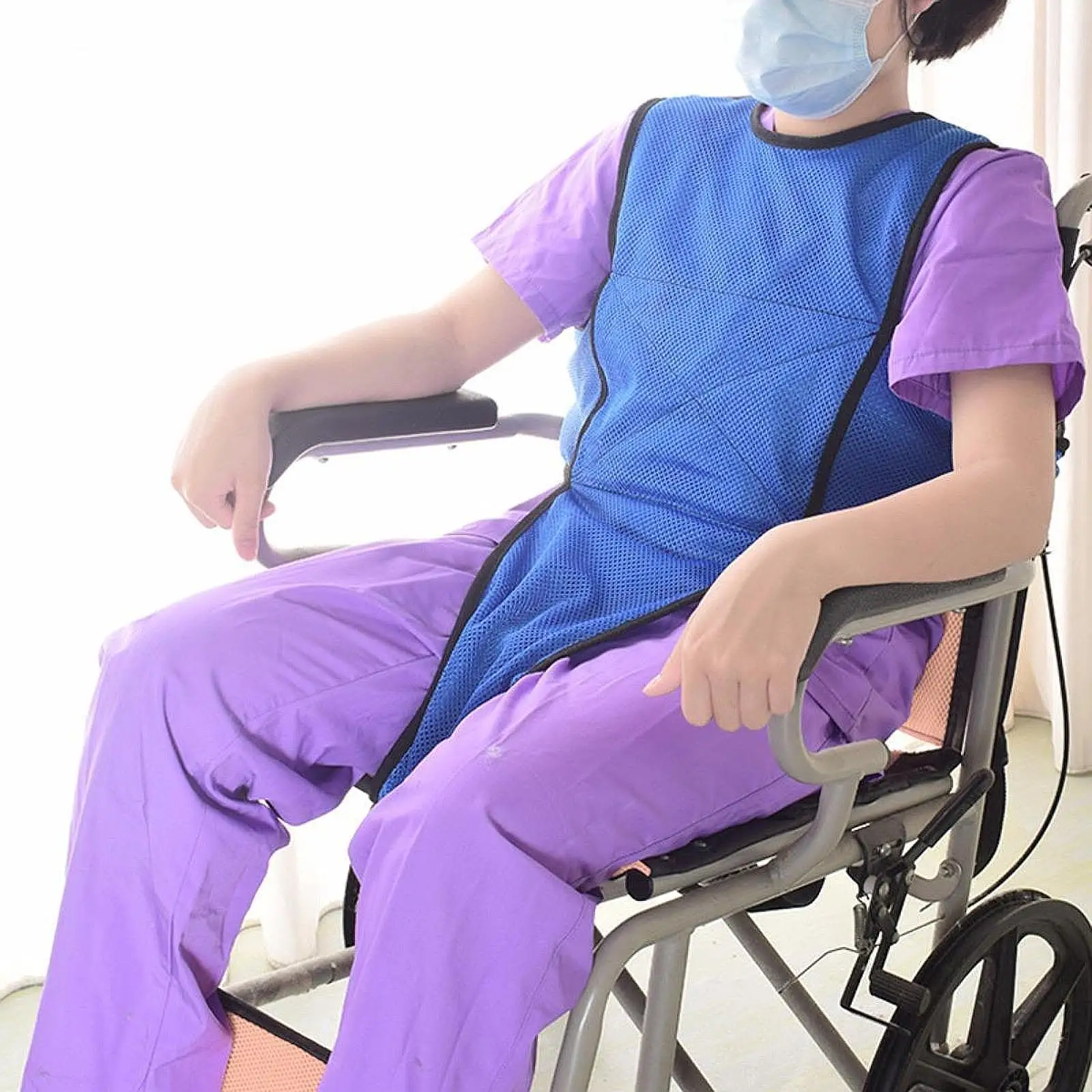 

Ремешок для инвалидных колясок, дышащий, профессиональный, простой в использовании, удобный для аксессуаров для инвалидов, эргономичный синий аксессуар, ремешок для пациентов