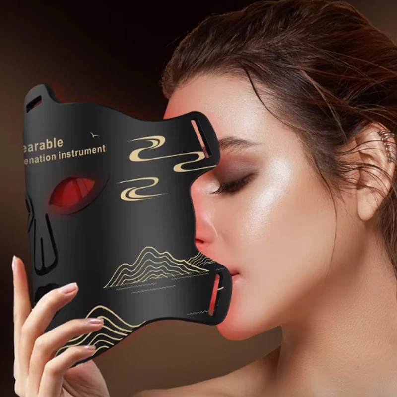 Neuankömmling Rot LED Lichttherapie Infrarot Flexible Weich maske Silikon 4 Farben LED-Therapie Anti-Aging Advanced Photon Mask ﻿